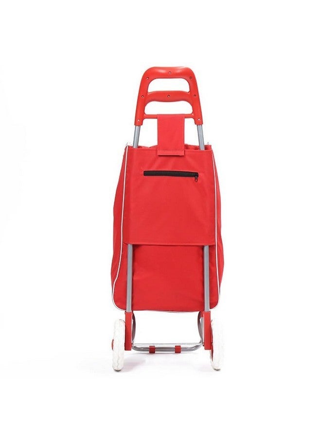 Whitecloud TRANSFORMING HOMES عربة تسوق قابلة للطي متعددة الاستخدامات من وايت كلاود مع حقيبة قابلة للإزالة للتسوق للبقالة والفواكه والخضروات (SD-1) (أحمر) - Image 3