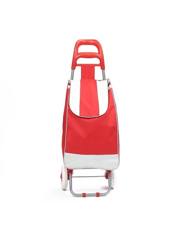 Whitecloud TRANSFORMING HOMES عربة تسوق قابلة للطي متعددة الاستخدامات من وايت كلاود مع حقيبة قابلة للإزالة للتسوق للبقالة والفواكه والخضروات (SD-1) (أحمر) - Image 2
