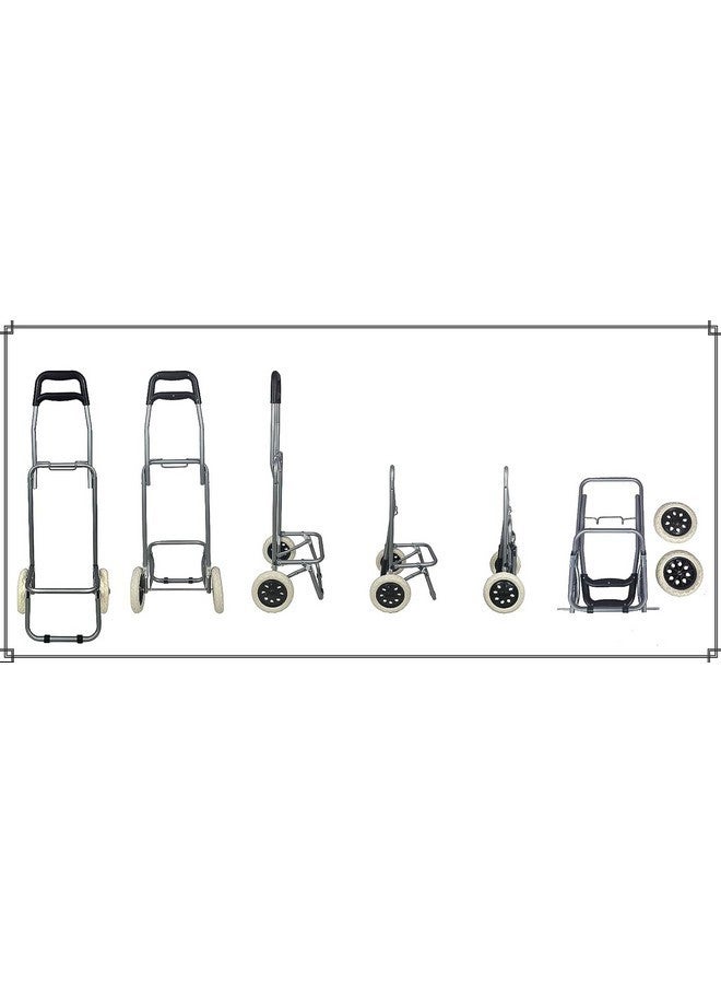 Whitecloud TRANSFORMING HOMES عربة تسوق قابلة للطي متعددة الاستخدامات من وايت كلاود مع حقيبة قابلة للإزالة للتسوق للبقالة والفواكه والخضروات (SD-1) (أحمر) - Image 4