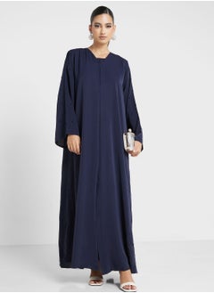Embroidered V-Neck Abaya