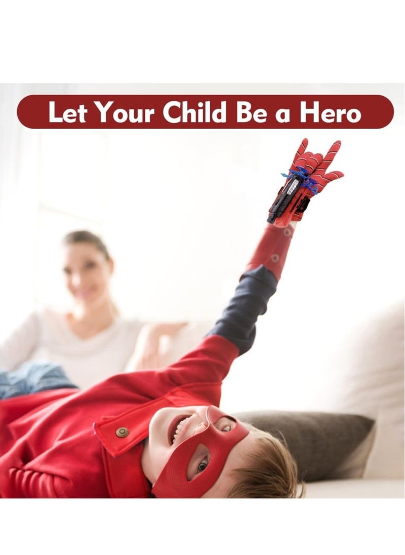 Spider Web Shooters with Gloves, Superheroes Wrist Launcher Toy, Funny Children Educational Toys, Party Cosplay Gift for Kids  - Image 5