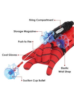 Generic Spider Web Shooters with Gloves, Superheroes Wrist Launcher Toy, Funny Children Educational Toys, Party Cosplay Gift for Kids  - Image 2