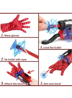 Generic Spider Web Shooters with Gloves, Superheroes Wrist Launcher Toy, Funny Children Educational Toys, Party Cosplay Gift for Kids  - Image 4