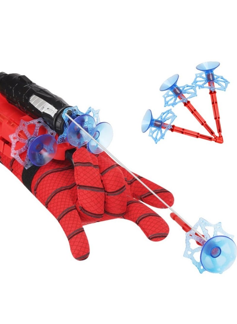 Spider Web Shooters with Gloves, Superheroes Wrist Launcher Toy, Funny Children Educational Toys, Party Cosplay Gift for Kids  - Image 1