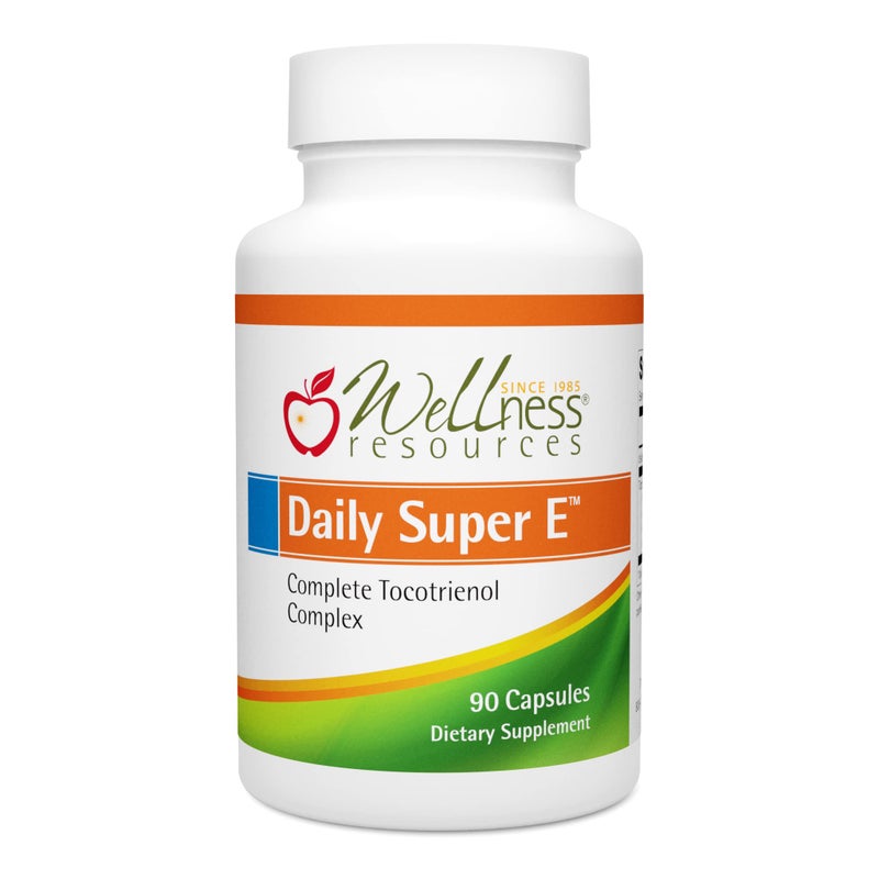 Wellness Resources Daily Super E Tocotrienol Vitamin E Complex SoyFree Full Spectrum Vitamin E with Delta Gamma Alpha Tocotrienols for Antioxidant Protection Natural Source NonGMO 90 Caps