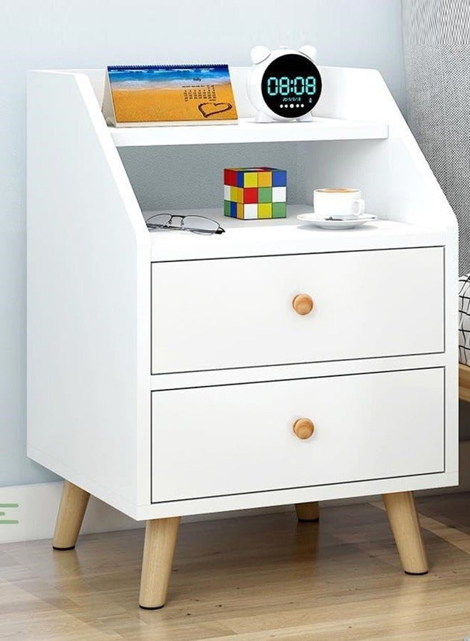 JCB CHIC 60*40*60cm Bedside Table Wood End Table Side Table Bedside Storage Cabinet Nightstand With Drawer for Bedroom Living Room Dormitory Easy Assembly  - Image 1