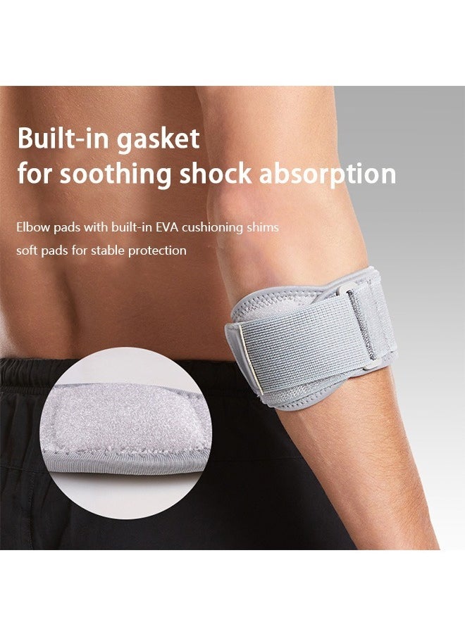 Arabest Tennis Elbow Braces for Tendonitis and Tennis Elbow,Golfers Elbow Forearm Brace Straps and Compression Pad,Wraps Tennis Elbow Support Band Relief,Counterforce Brace for Forearm Support  - Image 2