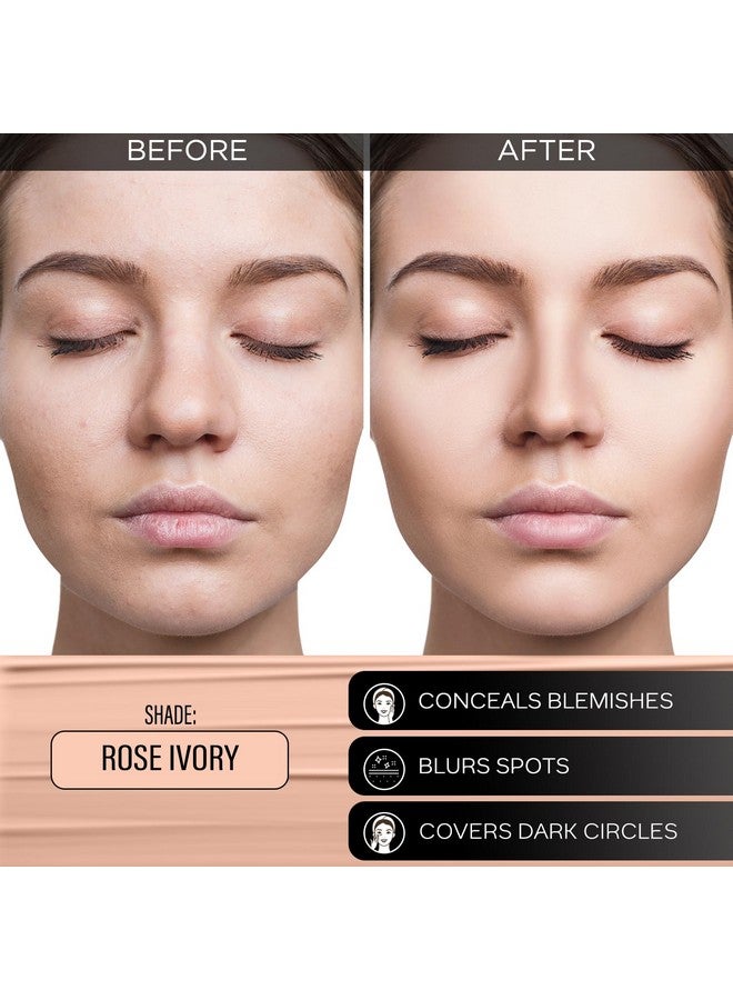 Facescanada كريم أساس Faces Canada All Day Hydra Matte - حجم صغير | كريم أساس 3 في 1 + مرطب + عامل حماية من الشمس 30 | ترطيب لمدة 24 ساعة بالألوفيرا وفيتامين سي | يدوم لمدة 10 ساعات | تغطية متوسطة إلى عالية قابلة للبناء | وردي عاجي، 15 مل - Image 2