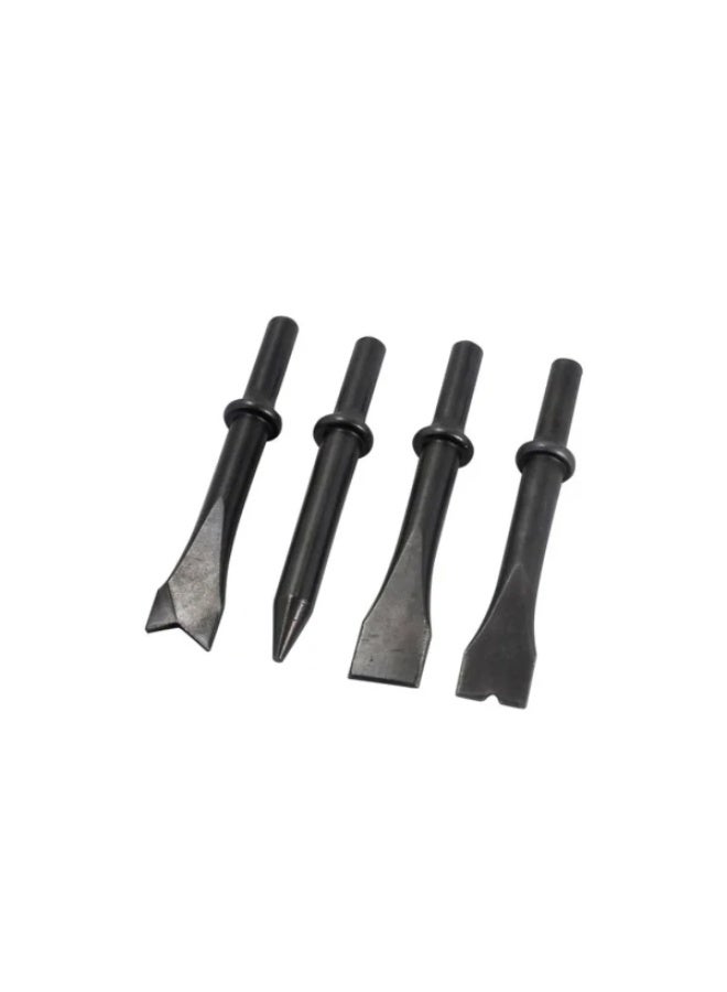 ROCKFORCE Chisel Set 4pcs 125mm – Mixed Profile Chisels Ø10mm Shank for Concrete, Stone & Metal, Blister Pack - Image 2