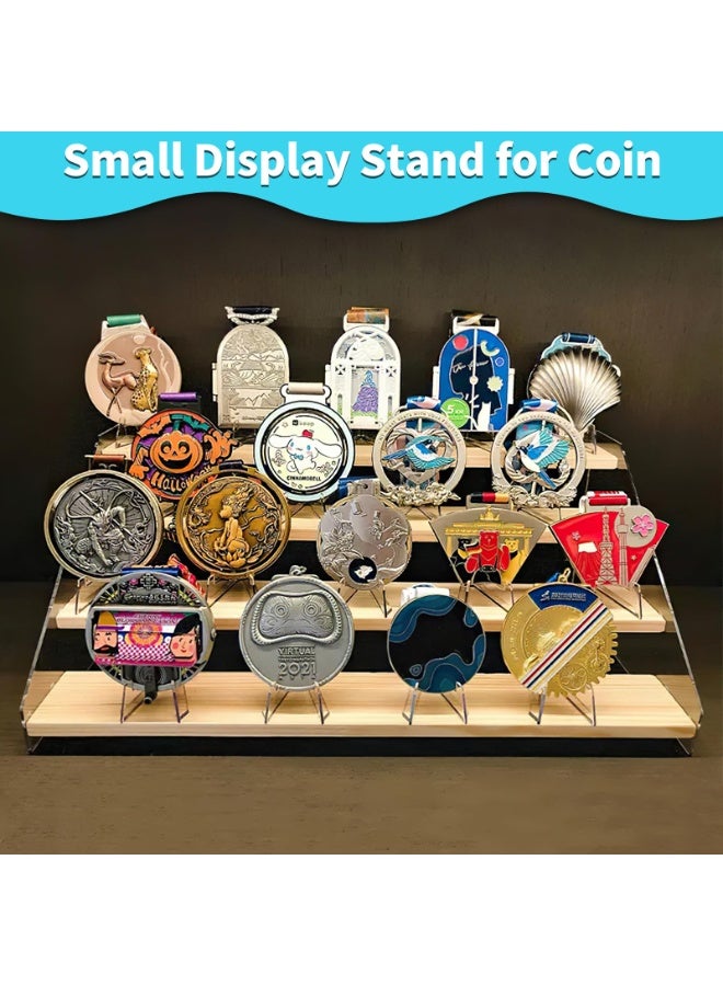 Fanski Card Display Stand, 20 Pack Small Easel Stand, Acrylic Picture Holder Stands, for Challenge Coin Graded Card Sports Card Trading Card PSA Card Baseball Card (2.2 Inch Tall) - Image 3