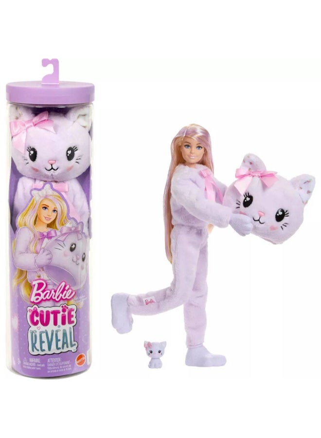 Barbie دمية باربي كيوتي ريفيل سلسلة كودلي قطة ومجموعة ملحقات مع 10 مفاجآت - Image 1