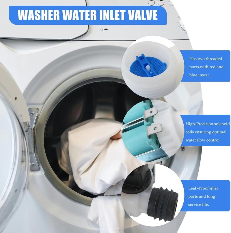 Elegant multi-option build Washer Water Inlet Valve,Washing Machine Parts Replacement P6013694 PS11746921 Upgrade Compatible with Whirlpool WTW8500DC0 WTW8500DC1 WTW8500DC2 WTW8500DC3 Multi-demand compliant quality Long use oriented quality Economical upgraded quality Market multi-use trusted quality Domestic distribution ready Trendy varied sizing alternatives Multiple local stock source Full land route delivery Popular practical build Gulf standard sizing alternatives All condition resistant crafted quality Gulf market trial optimized design All condition fit Affordable purchase options Light durable upgraded substance Yearly optimized delivery route Globally trusted quality Matte anti slip finish Worldwide simple practical design Liquid tight joint Efficiency boosted construction All-item unified delivery KSA standard compatible design Wide range expanded design - Image 3