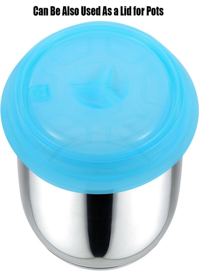 Kichwit Silicone Microwave Plate Cover Collapsible, Dishwasher Safe and BPA Free, Blue, 10.2" - Image 4