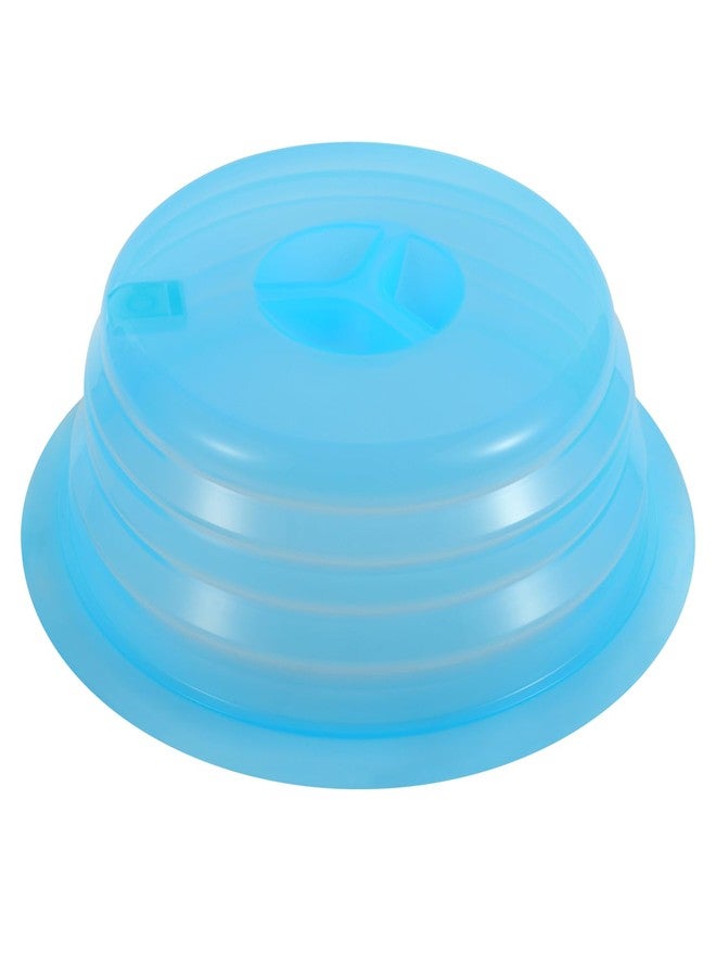 Kichwit Silicone Microwave Plate Cover Collapsible, Dishwasher Safe and BPA Free, Blue, 10.2" - Image 5