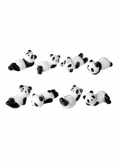 8 Pcs Panda Ceramic Ware Chopstick Rest Set,Ceramic Pattern Chopsticks Rack Spoon Fork Knife Holder Practice Furnishing Articles