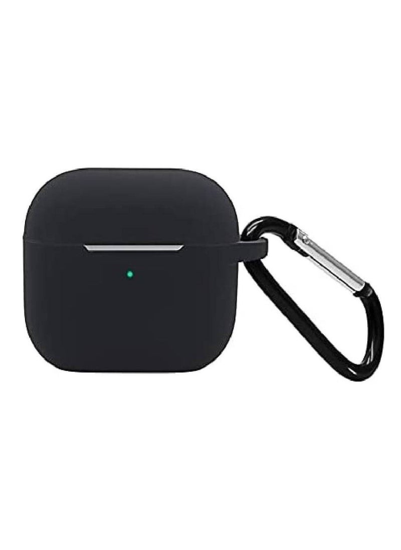 Generic - Protective Case Skin Cover with Keychain and Lock for Apple Airpods 3 Case Women Men Black - Image 1