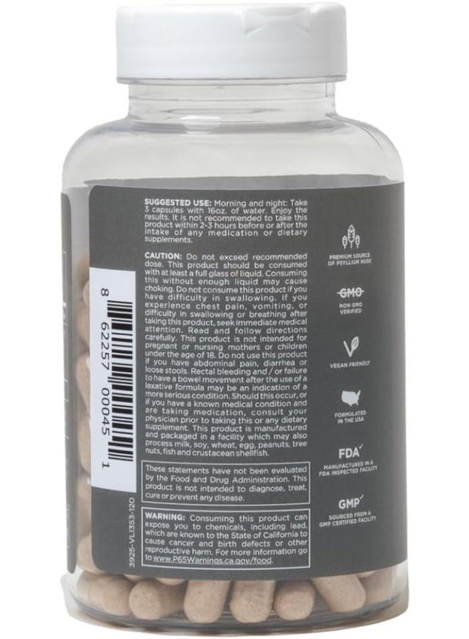 Pure for Men - The Original Vegan Cleanliness Fiber Supplement - Proven Proprietary Formula (120 Capsules with Aloe) - Image 3