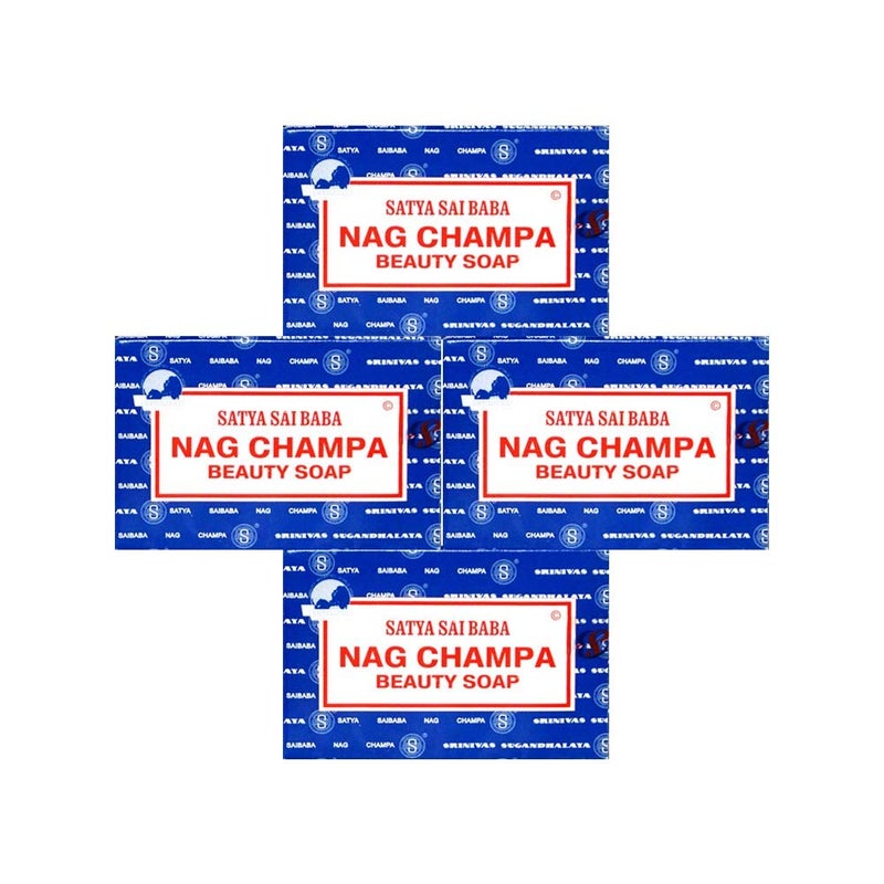Satya Nag Champa Sai Baba Natural Soap Large 150 g 5 oz 4 Piece