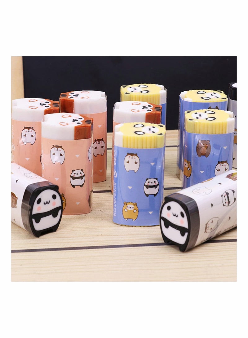 Animal Pencil Erasers Cylindrical Shaped Cute