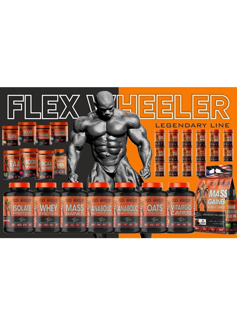 Flex Wheeler Nutrition - Legendary Mass Gainer Protein 16.53 lbs - Maximum Muscle Growth Formula (Chocolate) - Image 1