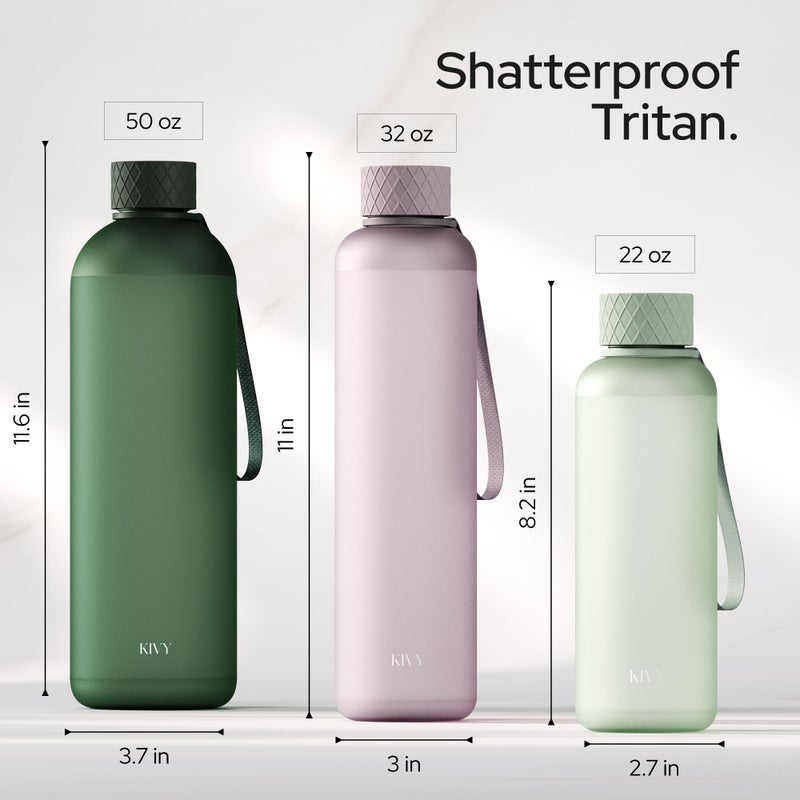 KIVY Slim Water Bottle 32oz [Lightweight & Shatterproof] - Reusable Tritan Water Bottle - Leak Proof Bottle for Women & Men - No Spill - Dishwasher Safe Water Bottle BPA Free - Image 4