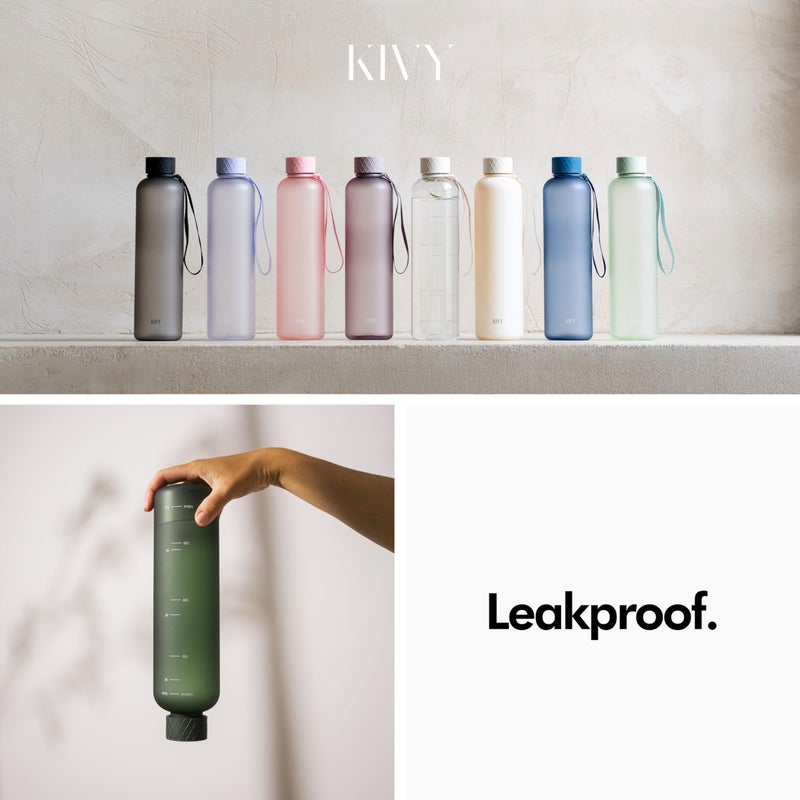 KIVY Slim Water Bottle 32oz [Lightweight & Shatterproof] - Reusable Tritan Water Bottle - Leak Proof Bottle for Women & Men - No Spill - Dishwasher Safe Water Bottle BPA Free - Image 5