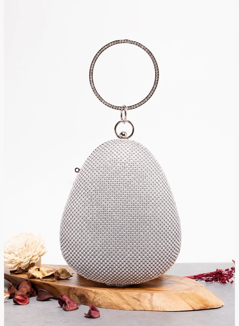 Haute Sauce Textured Magnet Lock Clutch Bag