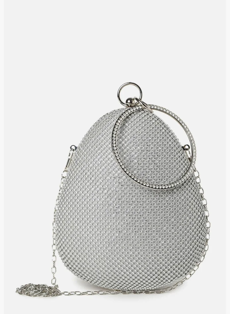 Haute Sauce Textured Magnet Lock Clutch Bag