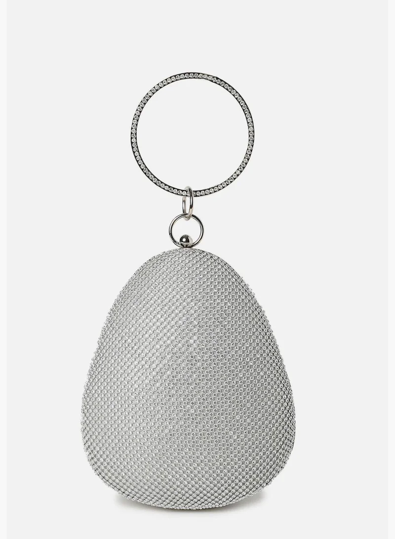Haute Sauce Textured Magnet Lock Clutch Bag