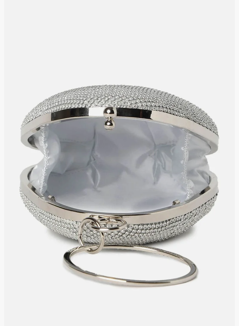 Haute Sauce Textured Magnet Lock Clutch Bag