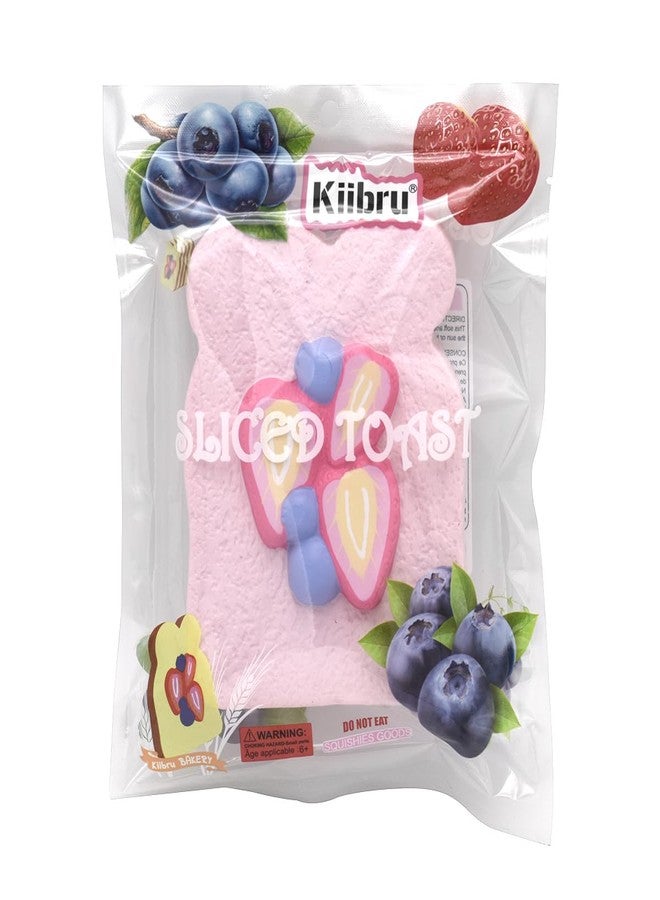 Kiibru Sliced Toast Squishy Jumbo Bread Scented Stressrelief Fidget Squishies Toy Collection (Pink) - Image 5