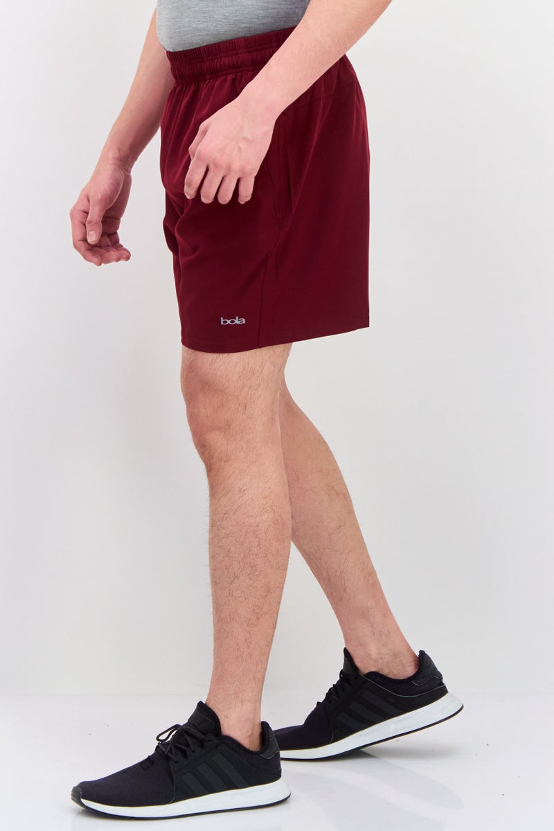 BOLA Best Of Luck Always Men Sportswear Fit 7 Inseam Training Shorts, Wine Red  - Image 2