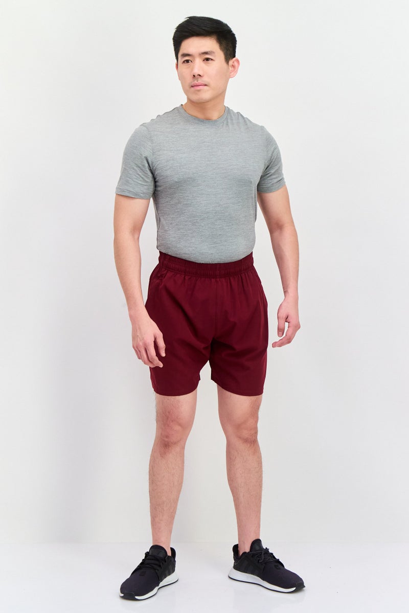 BOLA Best Of Luck Always Men Sportswear Fit 7 Inseam Training Shorts, Wine Red  - Image 4