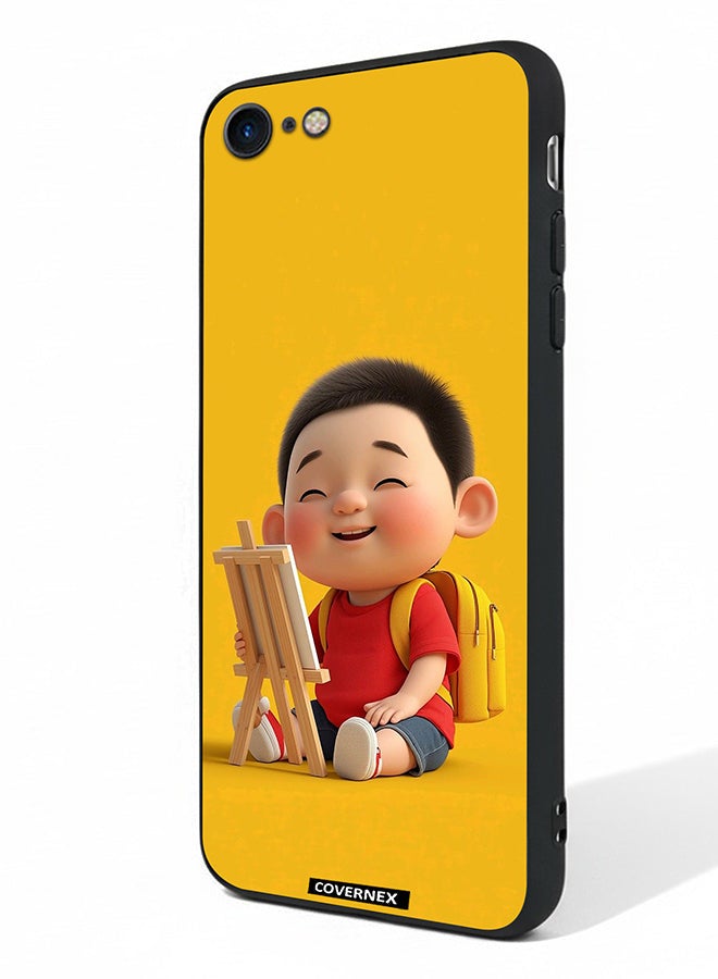 Covernex Apple iPhone 8 Protective Case Cover Printed Featuring Little Artist - Image 1