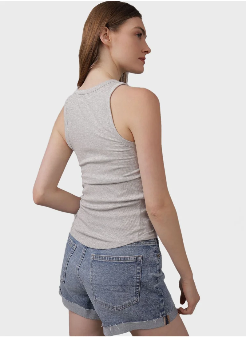 American Eagle Crew Neck Knitted Tank Top