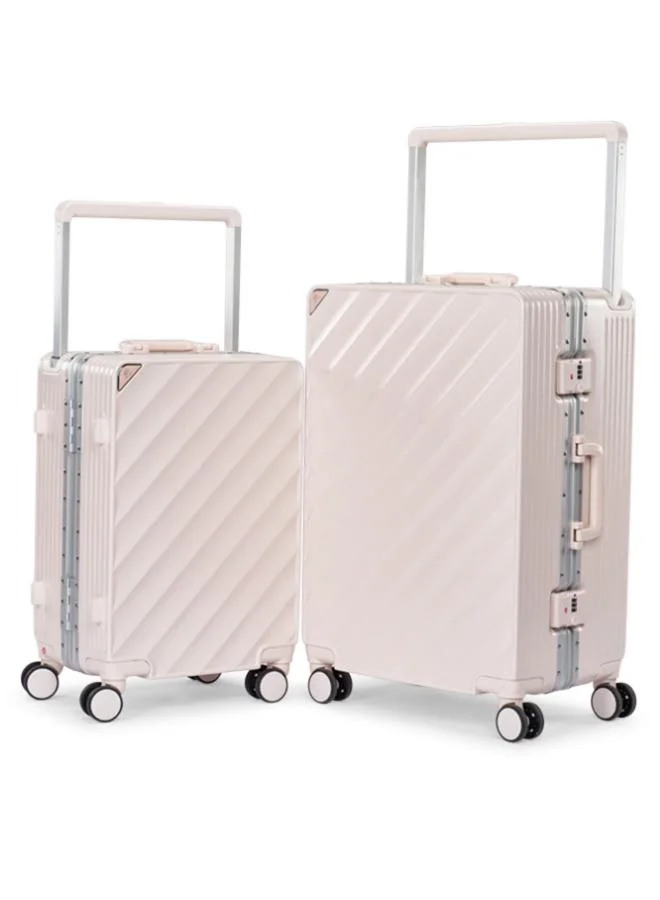 ليمرا طقم شنط سفر من ليمرا مصنوع من مادة البولي كربونات مكون من قطعتين مقاس 24"-20" بوصة