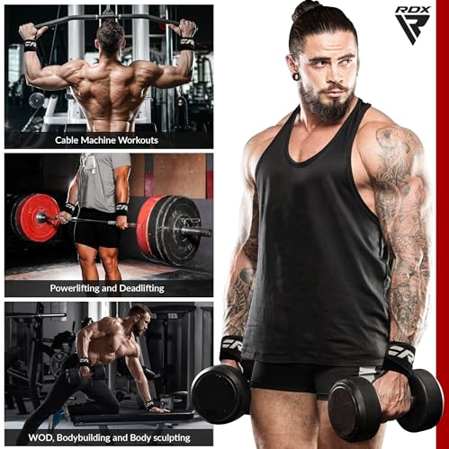 Rdx أربطة المعصم RDX لرفع الأثقال (زوج)، معتمدة من IPL USPA، أحزمة قطنية مرنة بطول 18 بوصة مع حلقة للإبهام، لفات رياضية لرفع الأثقال، مسابقات القوة، تدريب القوة، كمال الأجسام - Image 5