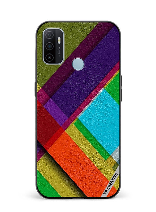 VR CREATIVE Protective Case Cover For Oppo A53 Vectors Design Multicolour - Image 1