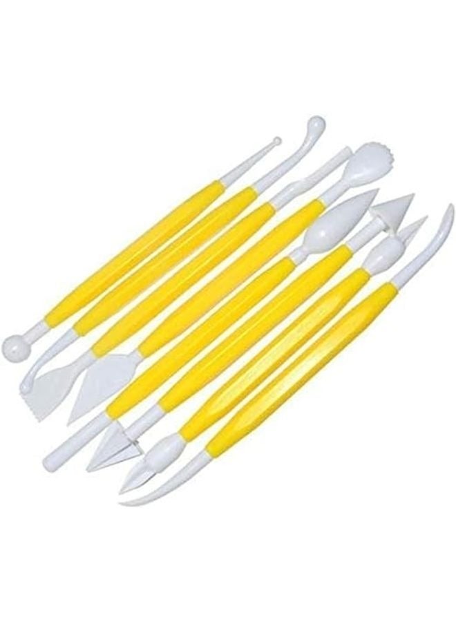 Cake Decorating Tools Exclusive 8-Piece Shaping Set with 16 Different Shapes for Fondant Gum Paste Cake Decorating Tools (Orange) - Image 1