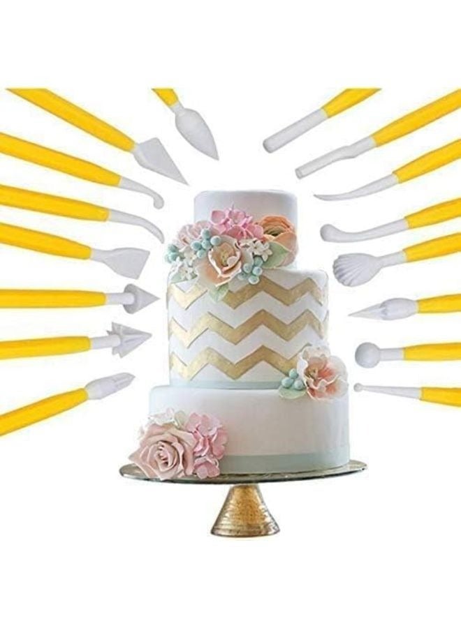 Cake Decorating Tools Exclusive 8-Piece Shaping Set with 16 Different Shapes for Fondant Gum Paste Cake Decorating Tools (Orange) - Image 2