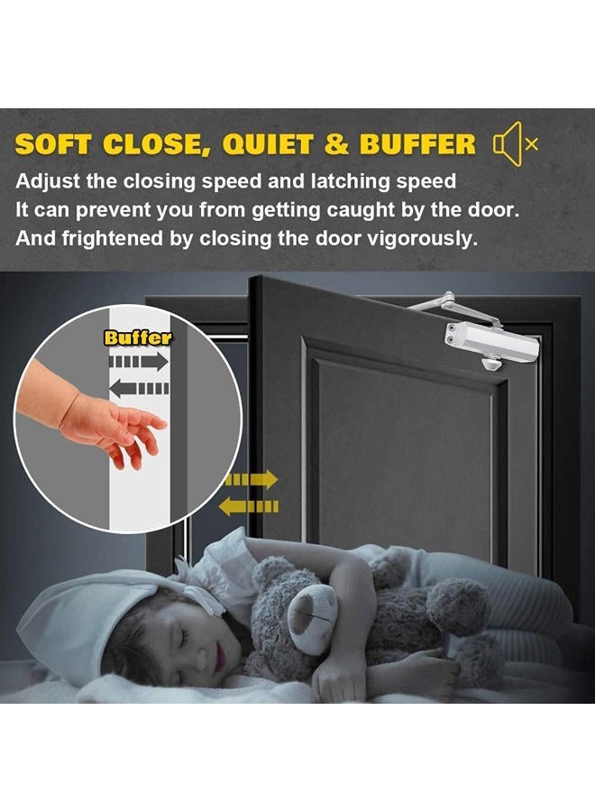Marie Hold Open Door Closer Applies Regular,Top Jamb Mounting,Adjustable Automatic Size 2 Door Closer for 55-99 lbs Residential and Commercial Light Doors - Image 4