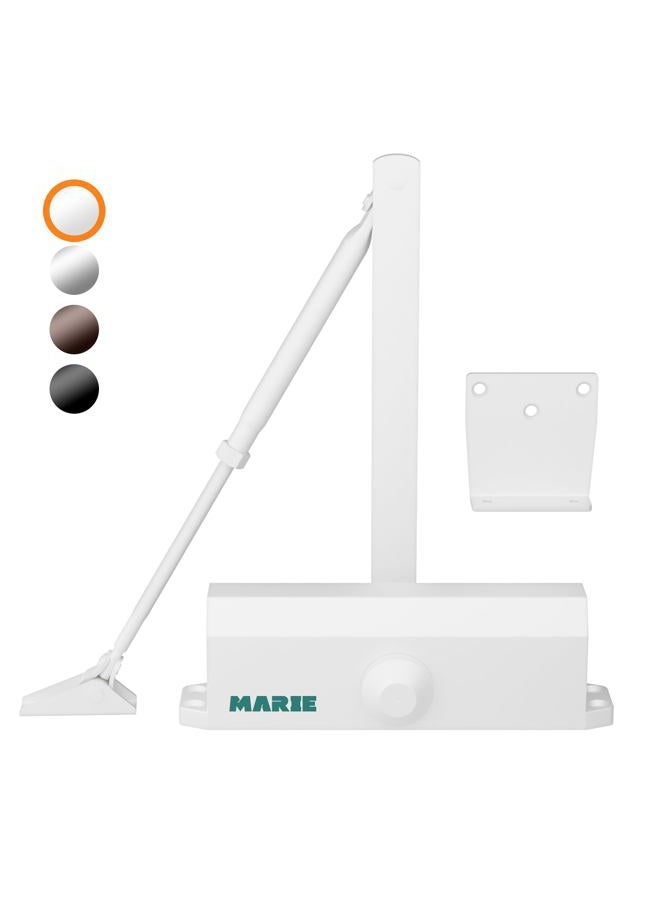 Marie Hold Open Door Closer Applies Regular,Top Jamb Mounting,Adjustable Automatic Size 2 Door Closer for 55-99 lbs Residential and Commercial Light Doors - Image 1