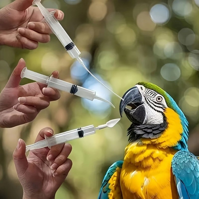 5 Pieces Plastic Bird Feeding Syringe Set With Measuring Tubes For Baby Birds Parrots And Kittens Portable Pet Bird Feeding Supplies Not For Medical Use - Image 4