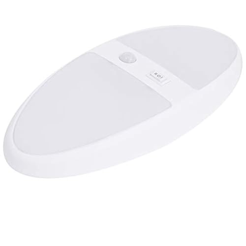 Facon Auto On/Off Motion Sensor RV Ceiling Light - 12V DC, cETL Certified LED Puck Light with 3-Way Switch, Slim Low Profile Design for RV Boat Camper Motorhome - Image 1