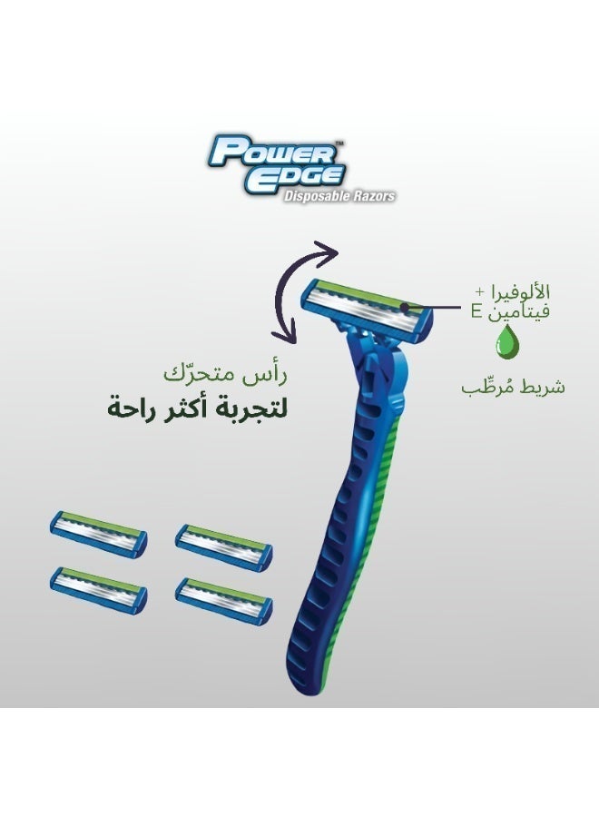 Power Edge System 3, Ultimate PE shave with 5 cartridge Razor and System 4, Ultimate PE shave with 5 cartridge Razor, Made in UK ,Pack of 2 - Image 3