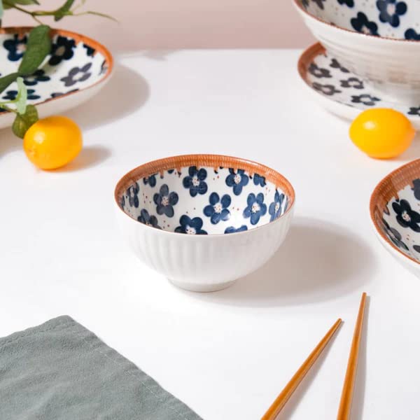 DANSR Dansr Porcelain Japanese Ramen Bowls And Spoons Set With Chopsticks Small Bowls For Pho Rice Or Soup And Noodles 6 Piece Set Bowl I 4B2P Multicolor 120 Milliliter 120 Ml  - Image 5
