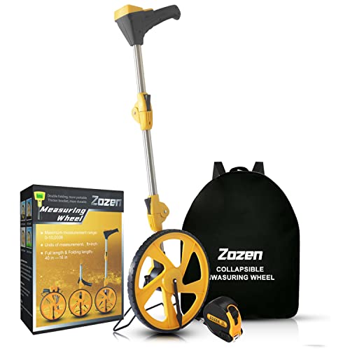 King&Charles Zozen Measuring Wheel Digital Display, Foldable Feet/Meter Digital Measuring Wheel with Backlit Display | Up to 99,999Ft/ 99,999M | Kickstand to Keep Stand | Easy to Carrying Include cloth backpack. - Image 1
