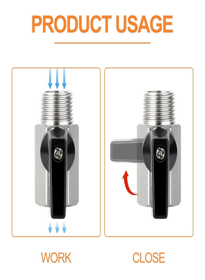 غاشر منفذ مخرج GASHER NPT مقاس 1/2 بوصة، كتل ألومنيوم، صمام MNPT مقاس 3/4 بوصة 0D-1/2 بوصة وصمام كروي مقاس 1/2 بوصة لنظام أنابيب الهواء المضغوط مقاس 3/4 بوصة - Image 4