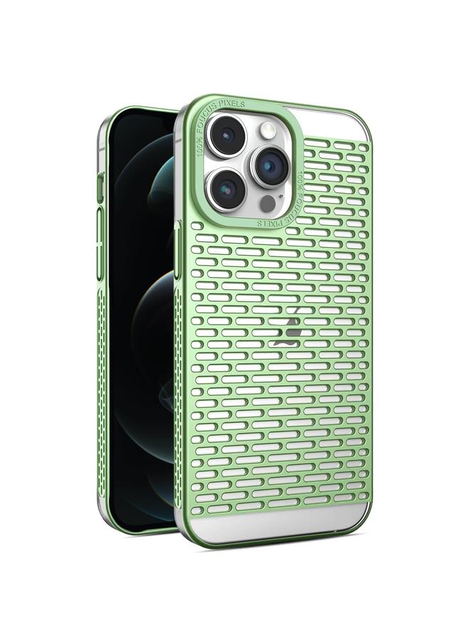 Zaboon Case For iPhone 12 Pro Max Hollow Matte Electroplated PC Heat Dissipation Phone Case - Image 1