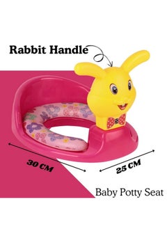 Nabhya Kids Toilet Trainer Baby Potty Seat With Rabbit Handle And Back Support Toilet Seat For Girls & Boys (Pink)  - Image 4